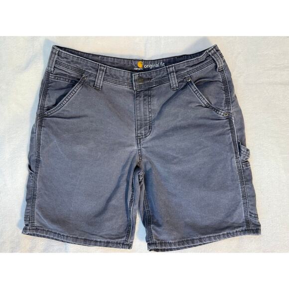 Carhartt Womens Utility Shorts Shadow Gray 8 Orginal Fit Canvas Work Shorts - Picture 1 of 11